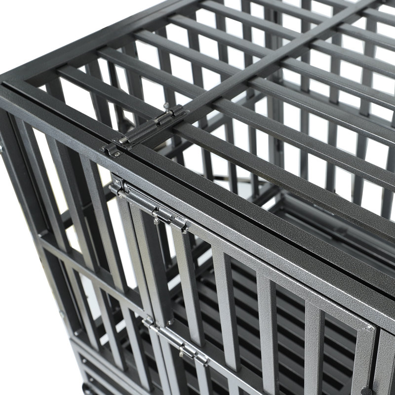 Cage pour chien 32/48 po robuste avec roulettes et cage en métal robuste, H 30,7 po x l 25,6 po x P 37,4 po