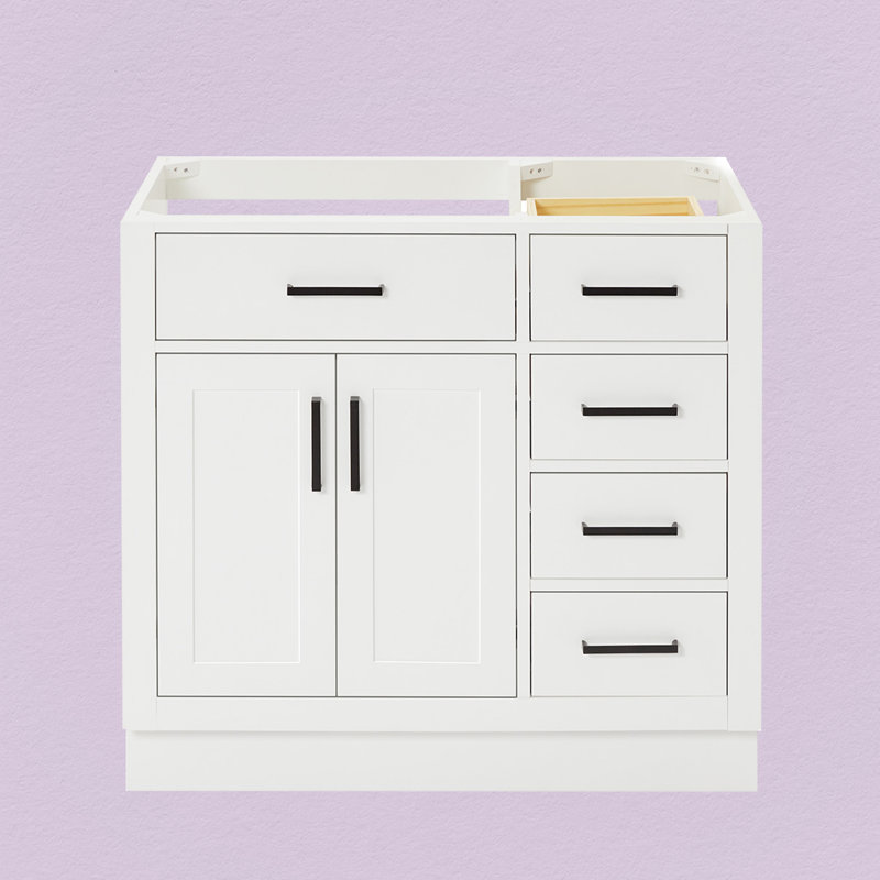 Base de meuble-lavabo simple 36 po Osoria, Blanc