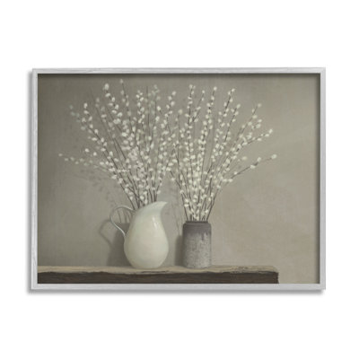 «Beautiful Willow Flower», peinture grise neutre