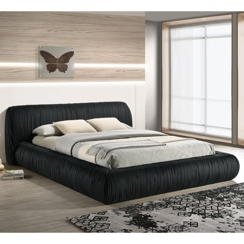 Clenton Platform Bed, Black, King