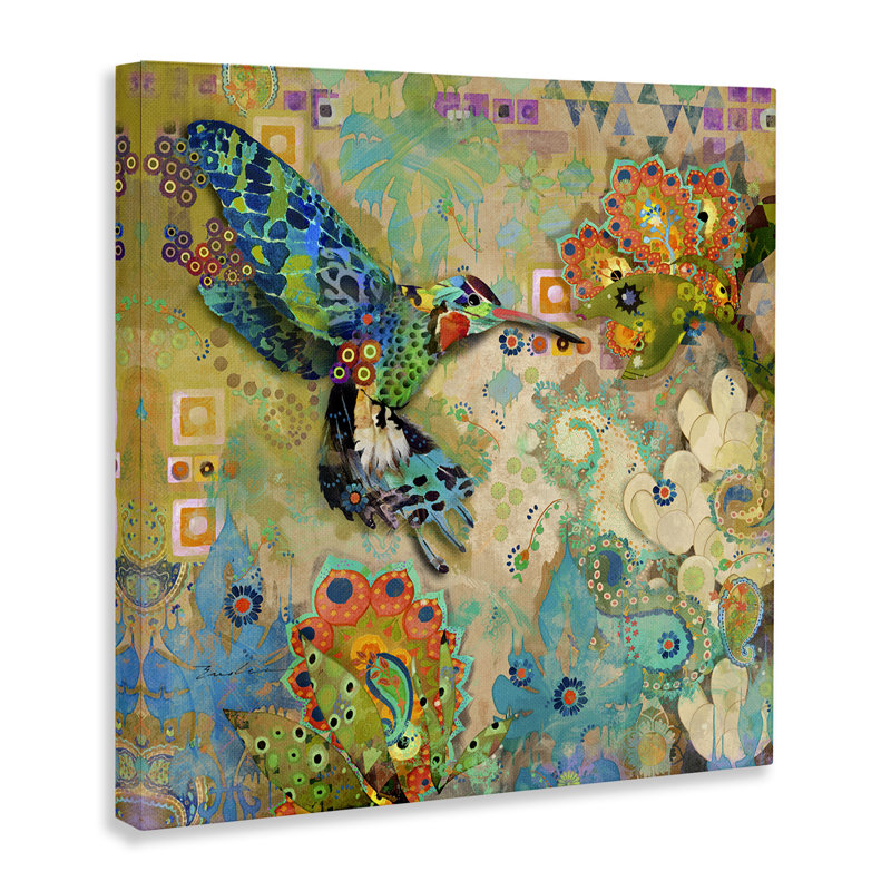 Colibri sur toile par Evelia Designs, H 24 po x l 24 po x P 1,5 po