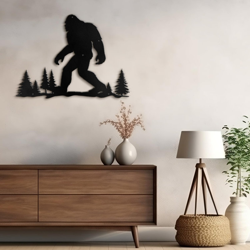 Décoration murale en métal, Noir, H 12 po x l 18 po x P 0,05 po