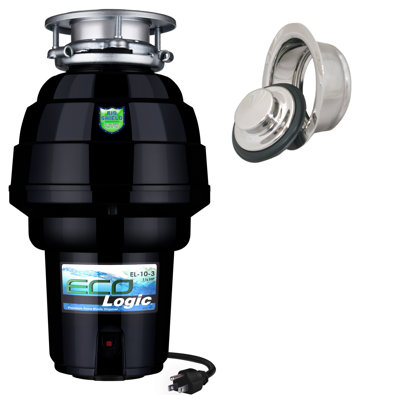 1.25 HP Corded 1.25 HP Corded Garbage Disposal with Polished Chrome Flange and Stopper Kit