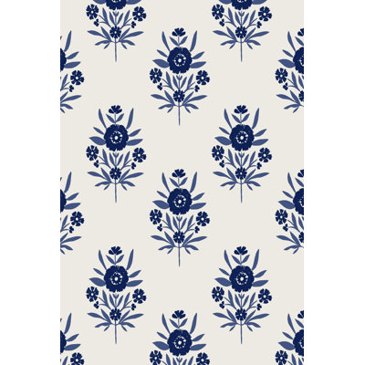Motif de fleurs indigo II