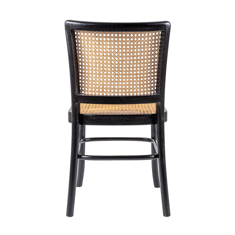 Chaise en bois massif Charlottesville, Noir