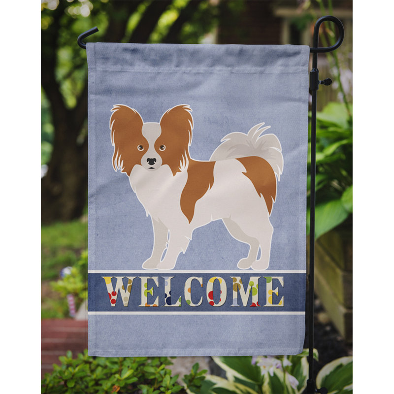 Drapeau impérial Shih Tzu Welcome Garden taille 9EC59815D20042D399EE9FCE8498D299, Papillon brun