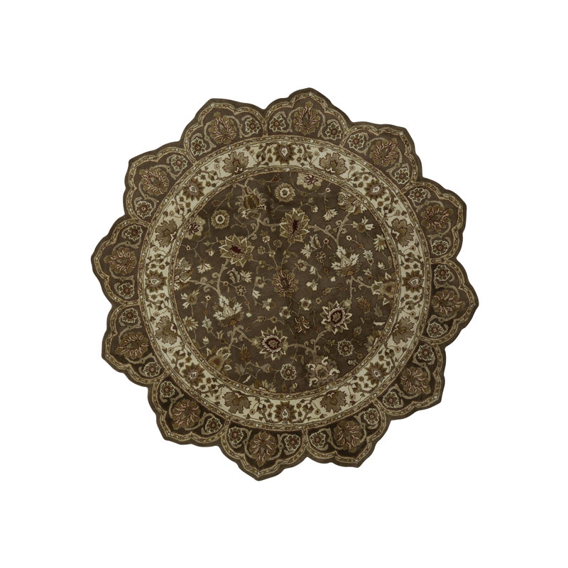Hand-Knotted High-Quality Brown Area Rug