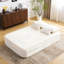 Grand futon en mousse à haute densité grand avec 4 coussins, matelas pliant blanc moderne, pour la chambre à coucher et le salon, aucun assemblage requis-62602730-62602729