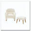 Chaise de loisir rembourrée avec repose-pieds-72487822