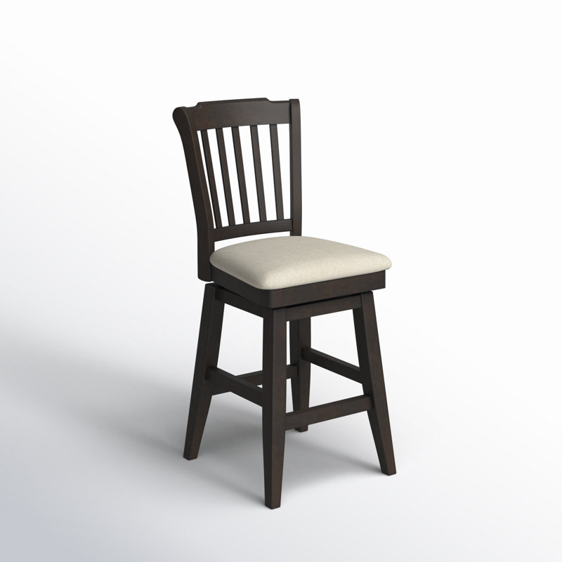 Tabouret pivotant Fortville, Noir antique, Tabouret de comptoir (siège d’une hauteur de 24