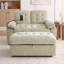 Fauteuil de loisir, fauteuil inclinable double, dossier réglable manuellement, accoudoirs rembourrés, port de charge USB latéral et support pour téléphone, livré avec un repose-pieds de rangement assorti-1956439415