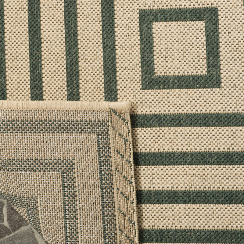 Tapis d'intérieur / extérieur géométrique Kelli Performance, Rectangle 9 pi x 12 pi