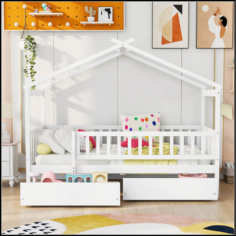 Lit en bois Imaginative, Blanc