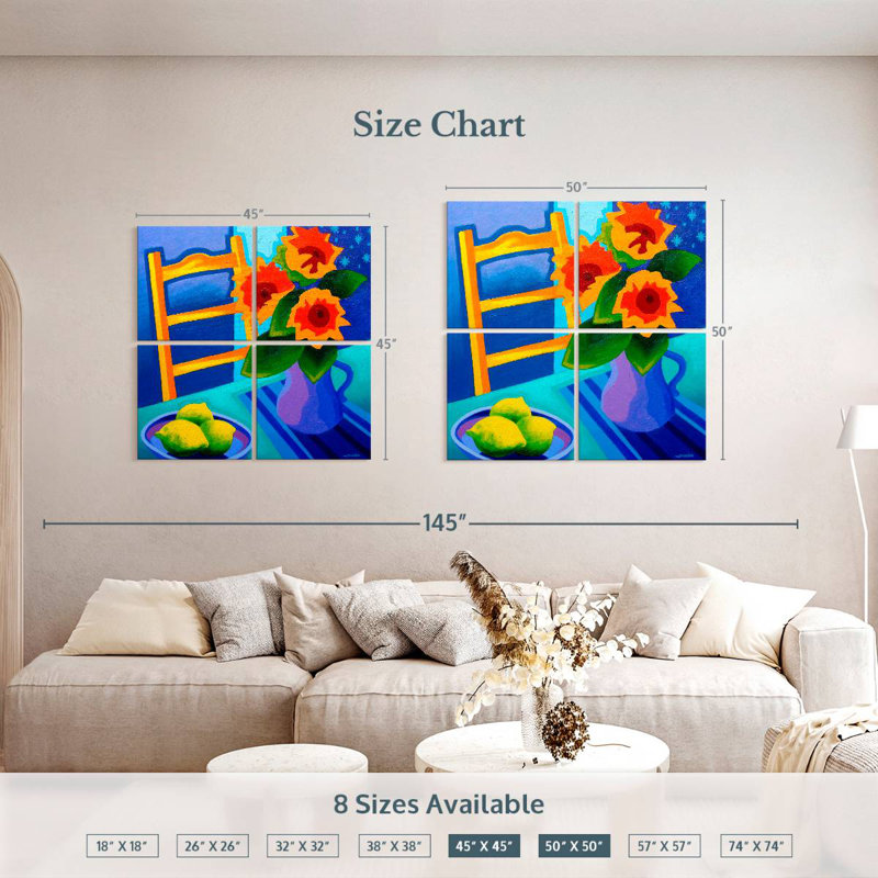 Harnek Vibrant Starry Night, 50" H x 50" W