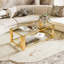 Table basse moderne en verre transparent-838034836