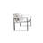 Chester 28'' Wide Aluminum Outdoor Sofa with Cushion – Modern Patio Seating with Rust-Free Frame, Poly-Resin Arms & All-Weather Rattan Seat and Back, in White Rattan and White Cushions-27418666