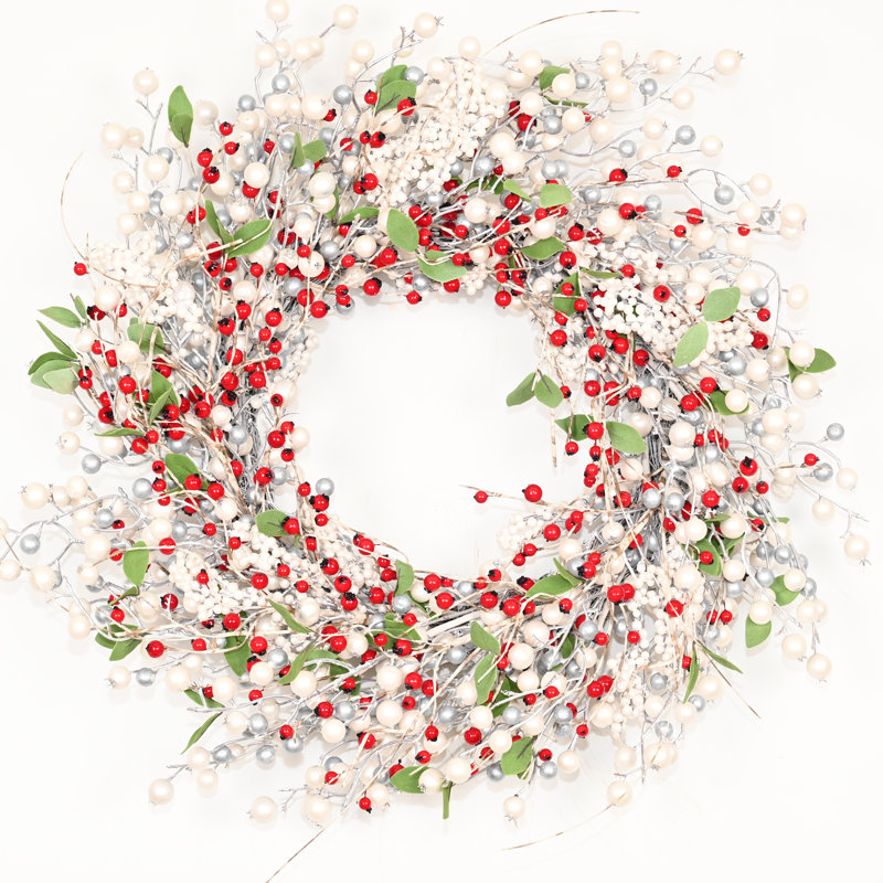 Couronne de fleurs artificielle 26 "pour Noël