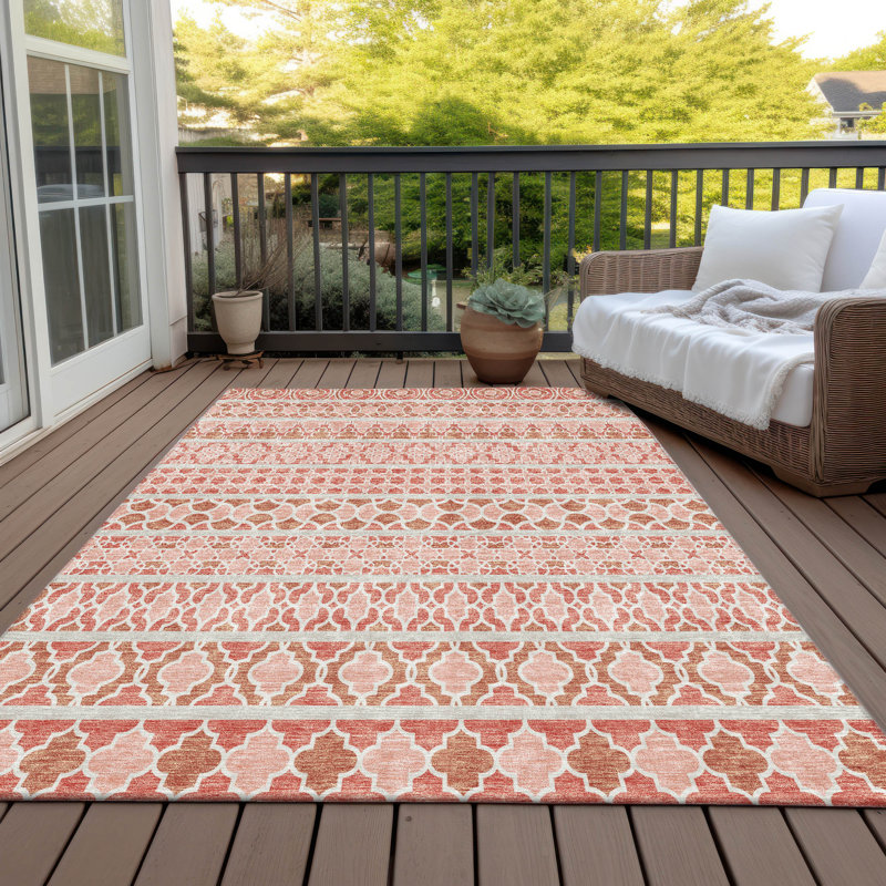 Tapis intérieur / extérieur Juli avec envers antidérapant, Rectangulaire 3 pi x 5 pi
