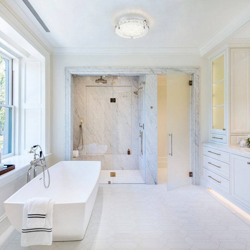 Glass and Crystal Flush Mount
