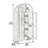 Black Arched Cabinet & Floor Lamp (set Of 2), Decorative Storage Bookcase With Adjustable Shelves