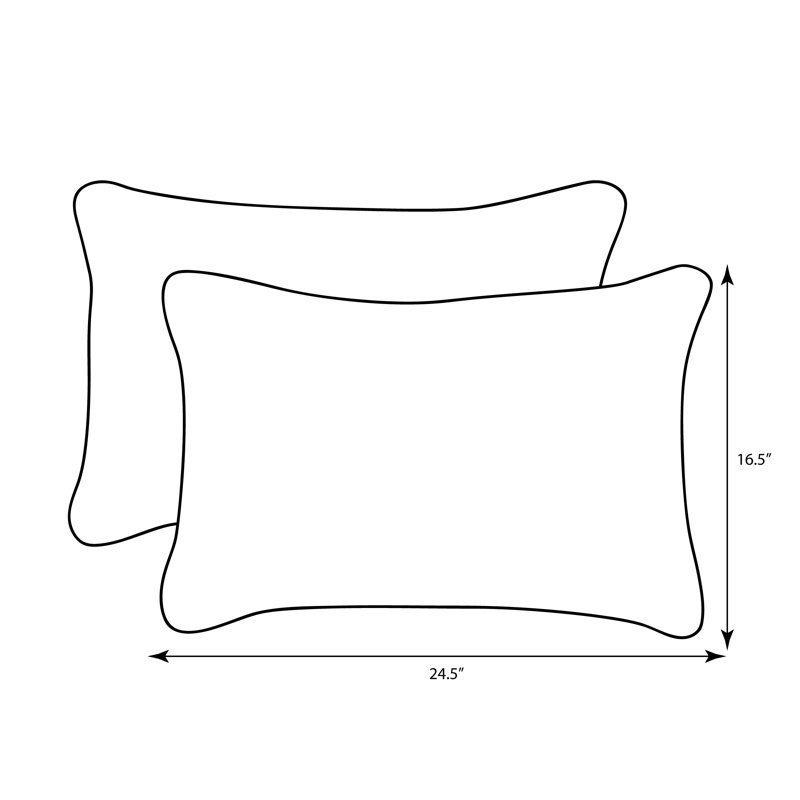 Ummi Indoor/Outdoor Lumbar Pillow, 16.5" H x 24.5" W x 5" D