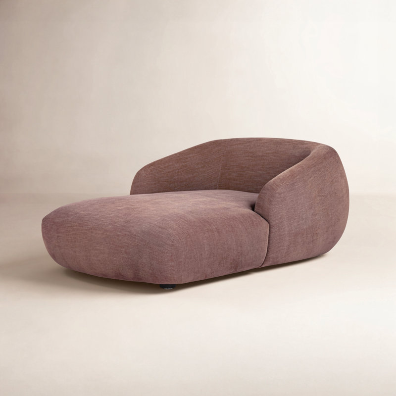 Chaise longue rembourrée Isabela Galilee, 97% polyester / 3% lin lin Laughlin