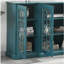 Meuble télé 63 po, buffet, armoire de rangement, bleu sarcelle