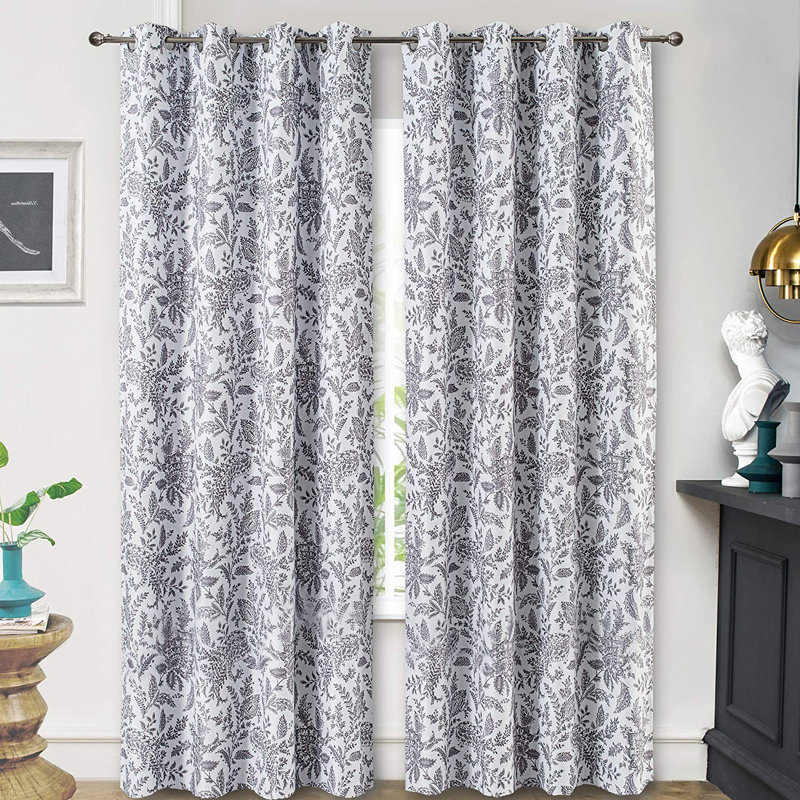 Ria Blackout Curtain Pair, Gray