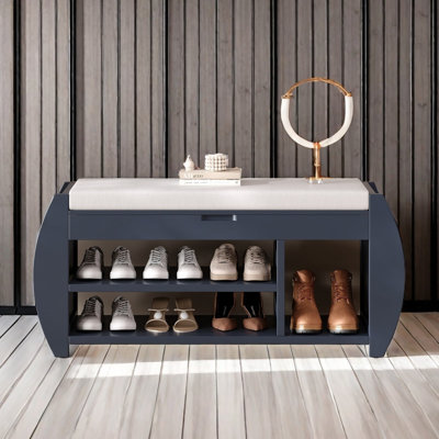 Banc de rangement en tissu