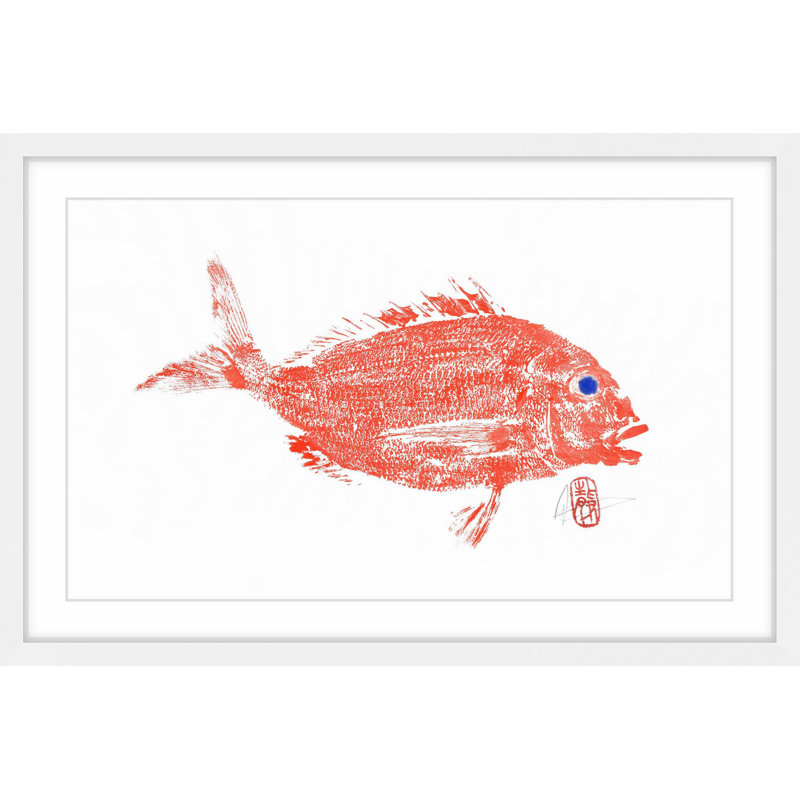 « alignement rouge », reproduction d’art encadrée, H 24 po x l 36 po x P 1,5 po