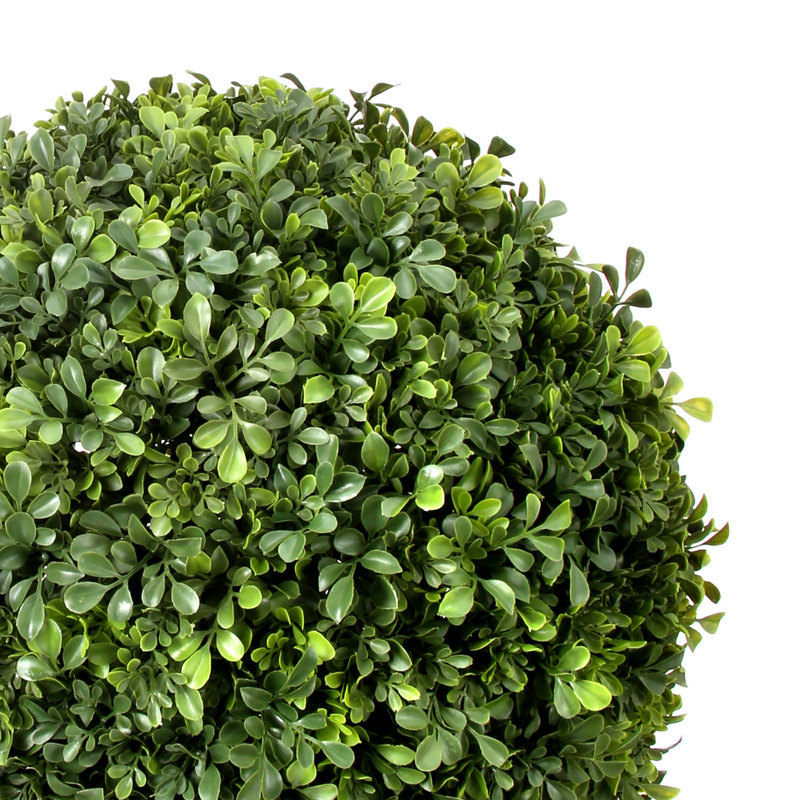 Artificial Boxwood Topiary, 18" H × 18" W × 18" D