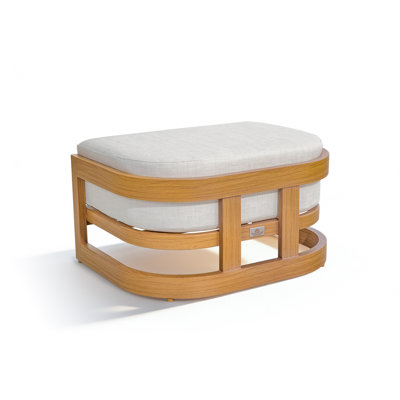 Sereno Patio Aluminum Ottoman With Cushions