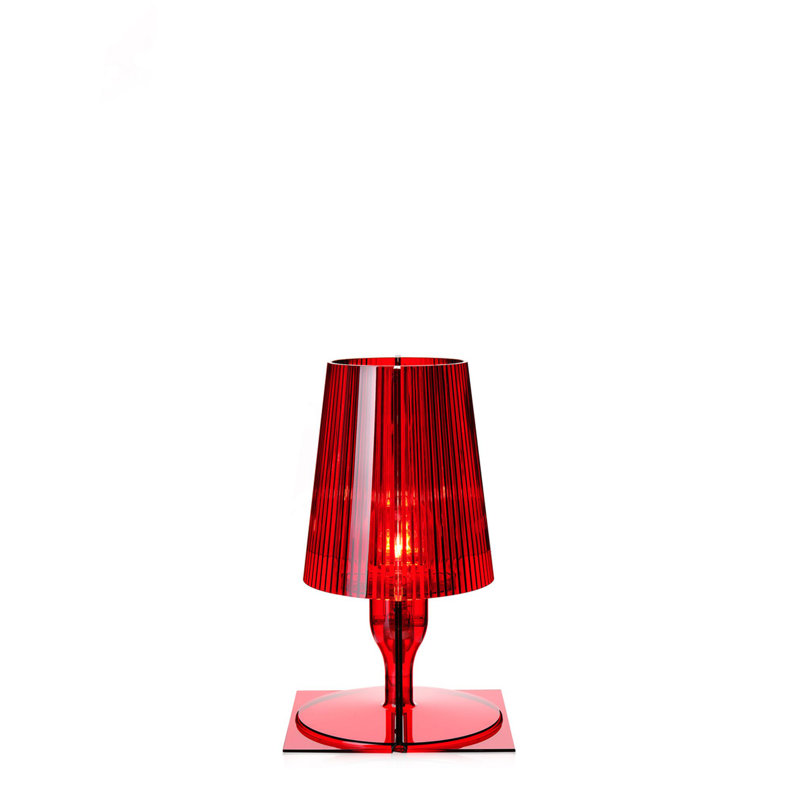 Lampe de table Take par Ferruccio Laviani, Rouge