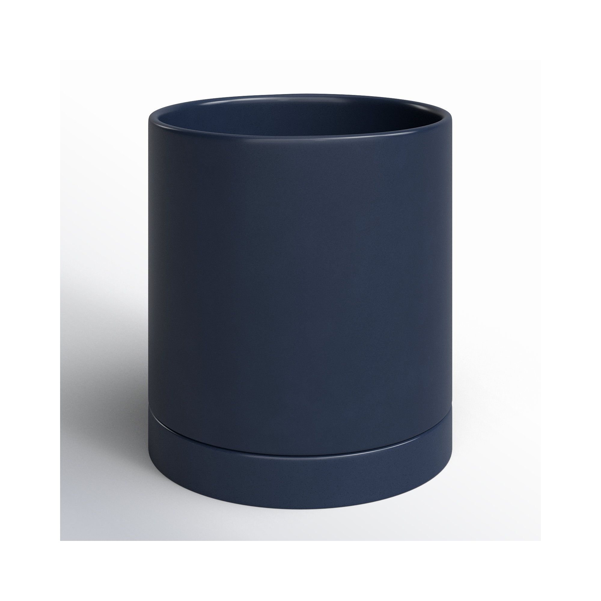 Carlotta Ceramic Pot Planter, 5.75" H x 5" W x 5" D, Dark Blue