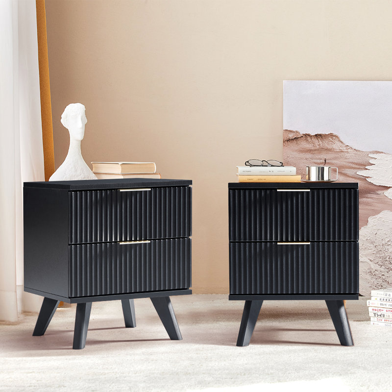 Lachman Nightstands, Black