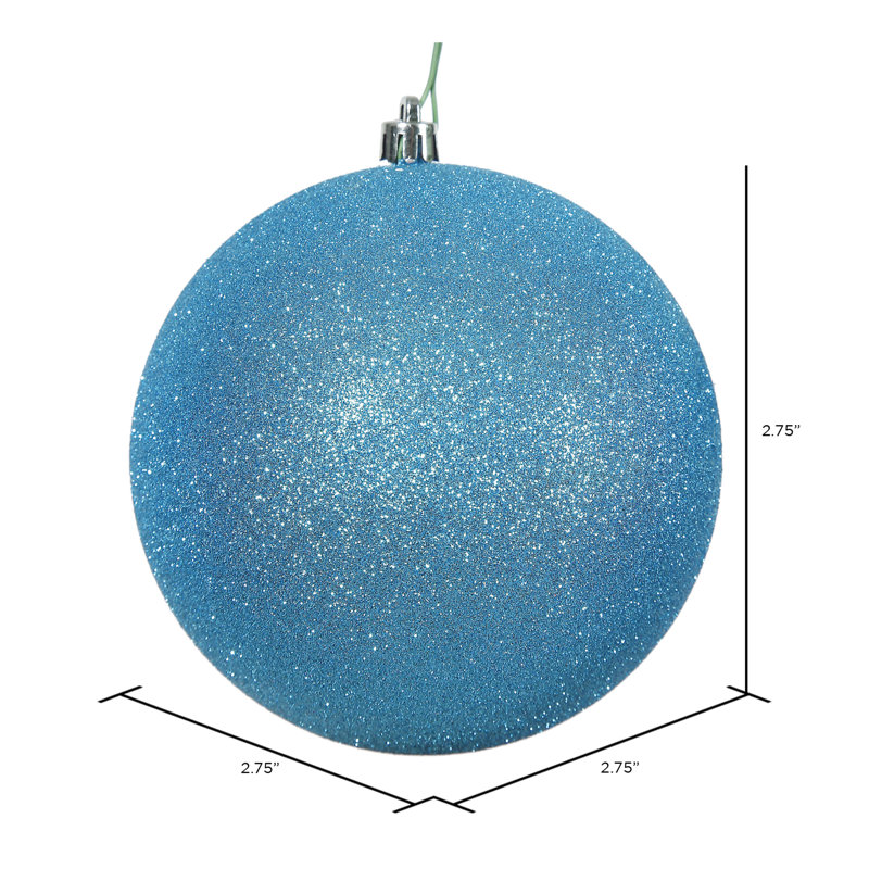 Ornement boule des Fêtes, H 2,75 po x l 2,75 po x P 2,75 po, Turquoise