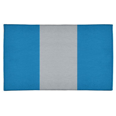 Tapis de détroit à rayures en poly-bleu