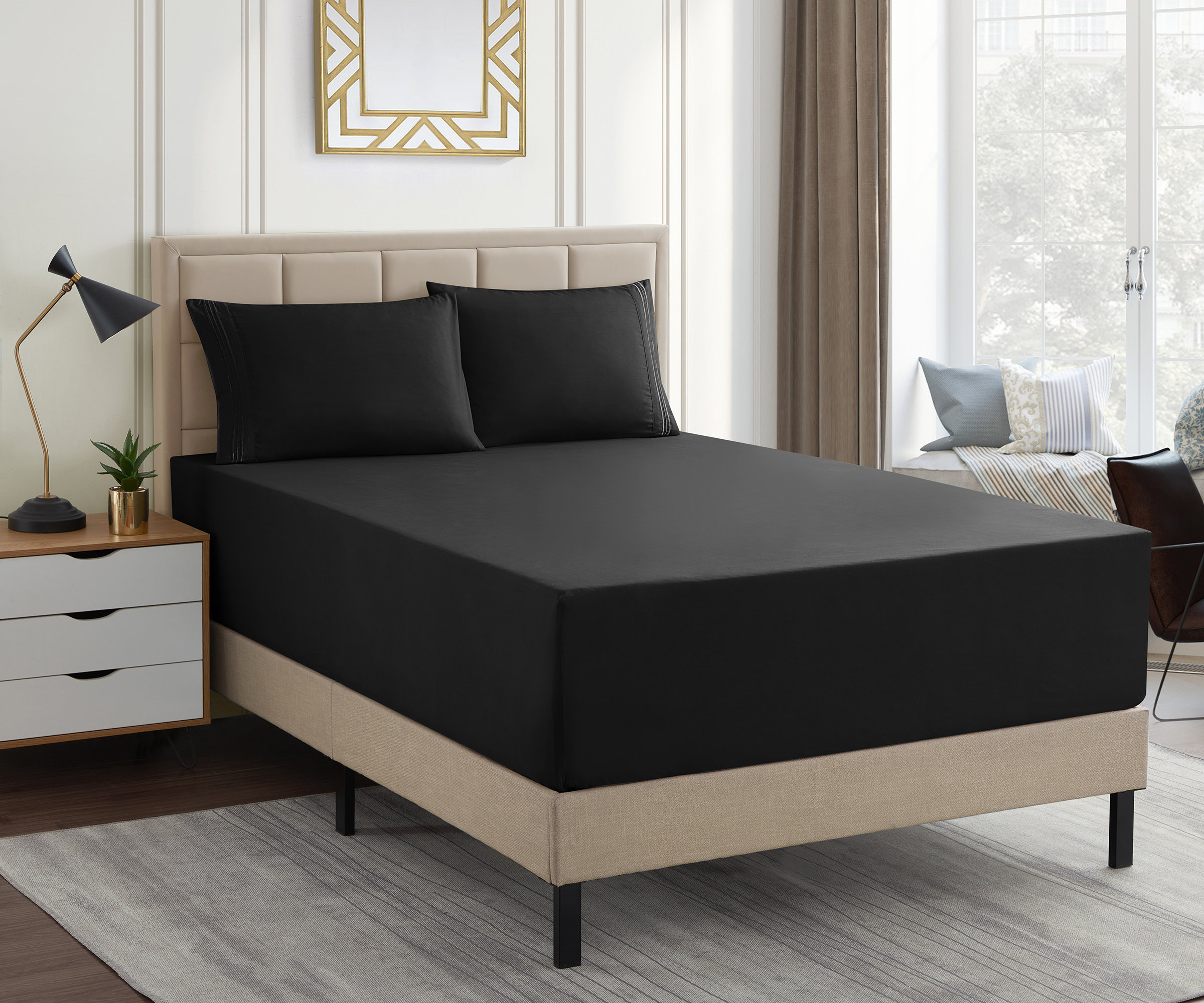 Sweet Home Collection 18-24" Extra Deep Pocket Ultra Soft Microfiber Solid Sheet Set & Reviews | Wayfair