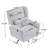 Boucle Upholstered Power Recliner Chair - 360° Swivel, Gold 5-star Base, 90-165° Recline-1306167330