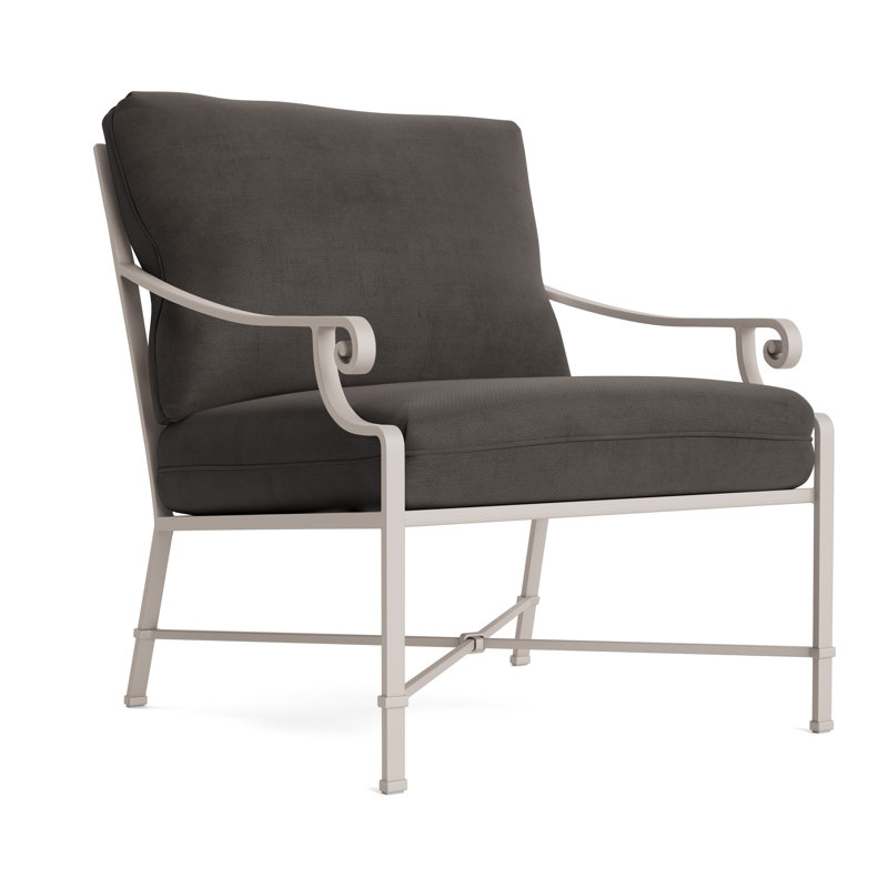 Venetian Outdoor Lounge Chair, Fusion Charcoal, Dove Smooth