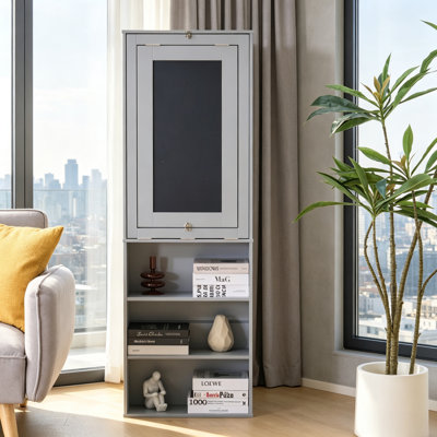 Bureau d'écriture convertible pliable, armoire de table murale avec tableau noir et tablettes de rangement, bureau escamotable peu encombrant pour bureau à domicile, salon, chambre à coucher