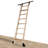 Natural Knotty Oak Wood Sliding Library Sliding Step Ladder Rolling Ladder With Removable Hardware-67598662-68021995