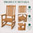 Outdoor All-weather HDPE Adirondack Rocker Chairs with Comfort High Backrest-121972749