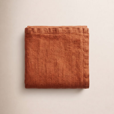 Rainy Linen Hand Woven Throw Blanket