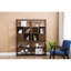 Bibliothèque droite en bambou avec armoire Cappuccino-130186959-130186962