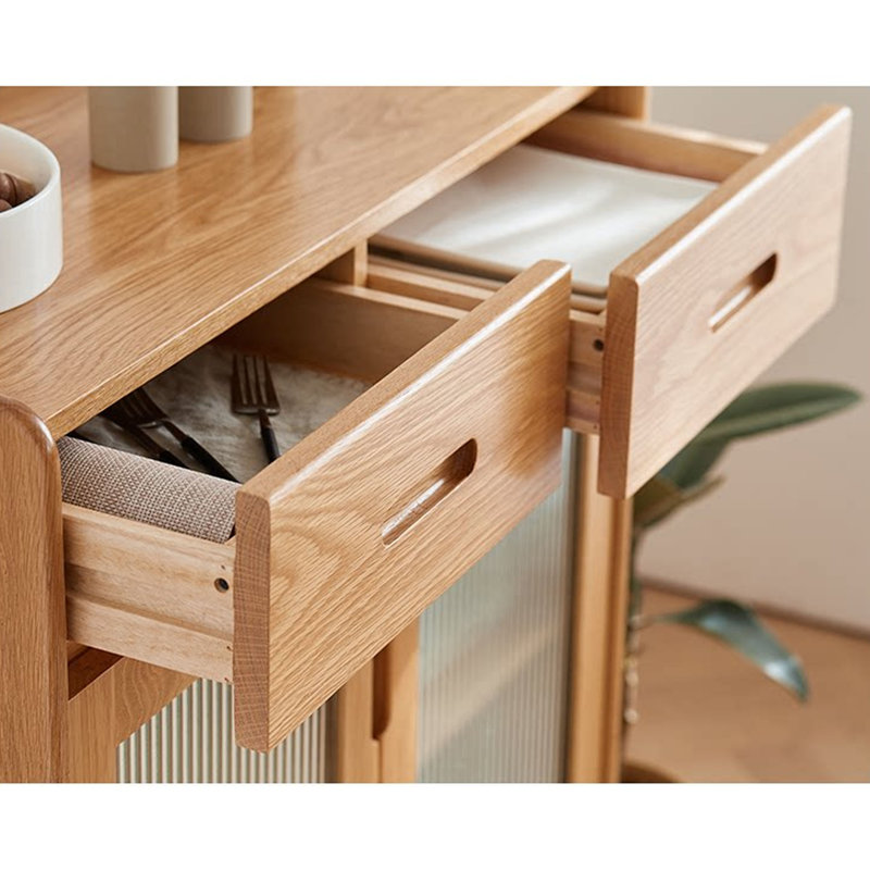 Commode d'appoint moderne et minimaliste en bois massif, H 37,01 po x l 39,37 po x P 15,74 po  