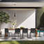 Chaise d'appoint de patio moderne et empilable intérieur / extérieur-758502739