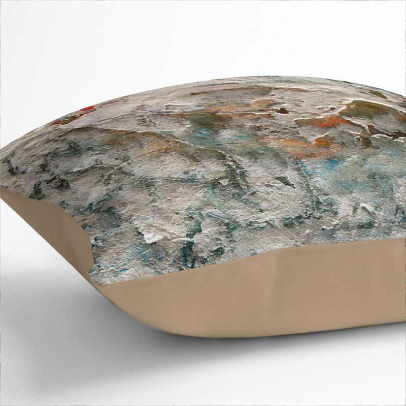 Abstract Square Throw Cushion, Stone, 55 x 55 cm