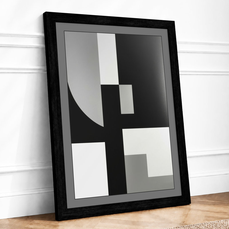 Contrast Geometric - Print, A1 - 84.1 x 59.4 cm, Black
