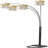 Black 4-Square Shade Crystal Inspired Arch Floor Lamp